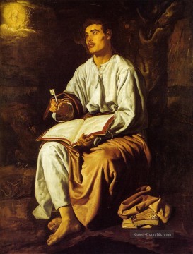  john - Saint John auf Patmos Porträt Diego Velázquez